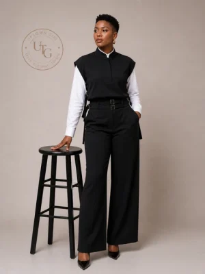 Tailored Sleeveless Two-Piece Set