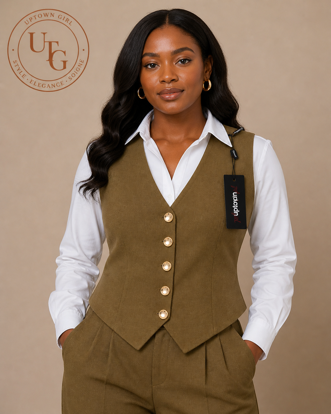 Knit Sleeveless Vest - Image 2